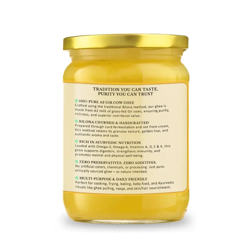 Gir Cow A2 Ghee – Traditional Bilona Method - Image 2